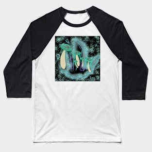 Glowing Mushrooms and Crystals Baseball T-Shirt